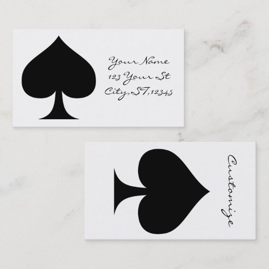 ブラッククイーンオブスペードブラックサンダーコーブ 名刺 (正面/裏面)