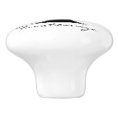 ブラッククイーンオブスペード赤いハートサンダーコーブ セラミックノブ (側面)