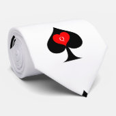 ブラッククイーンオブスペード赤いハートサンダーコーブ ネクタイ (ロール)