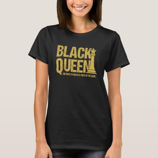 ブラッククイーンザ最も強力な作品メラニン少女E Tシャツ (正面)