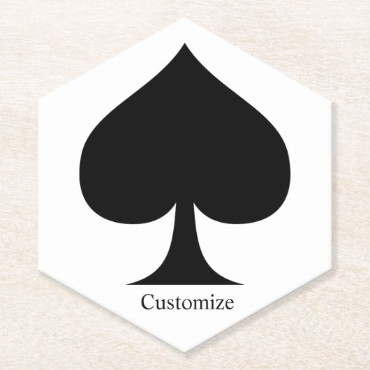 ブラッククイーンスペードサンダー_コーブ ペーパーコースター (正面)