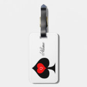 ブラッククイーンスペード赤いハートThunder_Cove ラゲッジタグ (裏面縦)