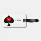 ブラッククイーンスペード赤いハートThunder_Cove ラゲッジタグ (裏面横)