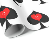 ブラッククイーンスペード赤いハートThunder_Cove ラッピングペーパー (ロールコーナー)