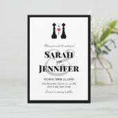 ブラッククイーンチェスの駒レズ結婚ビアン 招待状 (スタンド正面)