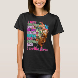 ブラッククイーンナチュラルアフロアフリカンアメリカン私が Tシャツ