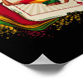 ブラッククイーンハートトランプゲー誇りを持ったムブラックH ポスター (角)