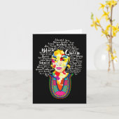 ブラッククイーンブラック歴史月間アフリカンアメリカンA カード (黄色い花)