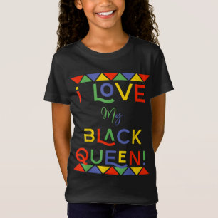 ブラッククイーンボーイフレンドのアフリカ系アメリカ人gが大好き tシャツ