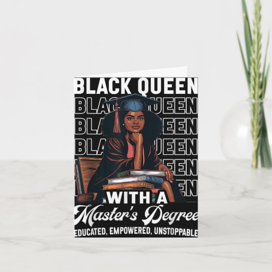 ブラッククイーンマスターズ学位の卒業教育メル カード (正面)