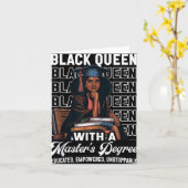 ブラッククイーンマスターズ学位の卒業教育メル カード (黄色い花)