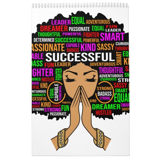 ブラッククイーンメラニンウィメンブラウンスキンシエスタ魔法 カレンダー (カバー)