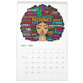 ブラッククイーンメラニンウィメンブラウンスキンシエスタ魔法 カレンダー (3月 2026)