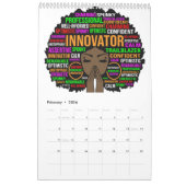 ブラッククイーンメラニンウィメンブラウンスキンシエスタ魔法 カレンダー (2月 2026)