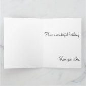 ブラッククイーンメラニンシエスタ誕生日の愛 カード (内部)