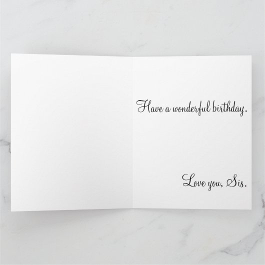 ブラッククイーンメラニンシエスタ誕生日の愛 カード (内部)