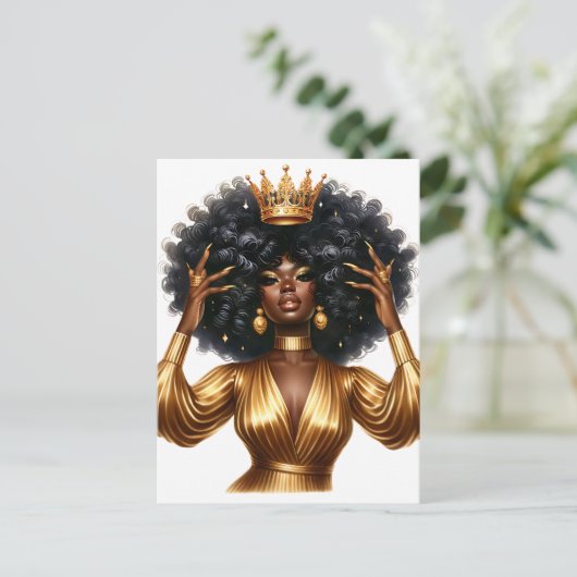 ブラッククイーンメラニンシスタアフリカンビューティフ シーズンポストカード (スタンド正面)