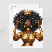 ブラッククイーンメラニンシスタアフリカンビューティフ シーズンポストカード (正面/裏面)