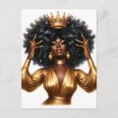 ブラッククイーンメラニンシスタアフリカンビューティフ シーズンポストカード (正面)