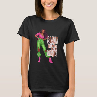 ブラッククイーンメラニンシスタスウィメンズカーリーアフローアメリク Tシャツ