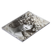 ブラッククイーンメラニンシスタフラワーカーリーアフロ女性 ノートブック (左側)