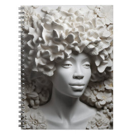 ブラッククイーンメラニンシスタフラワーカーリーアフロ女性 ノートブック