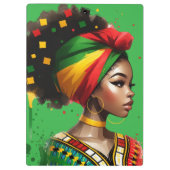 ブラッククイーンメラニンシスタ魔法ブラウンスキンガール クリップボード (裏面)