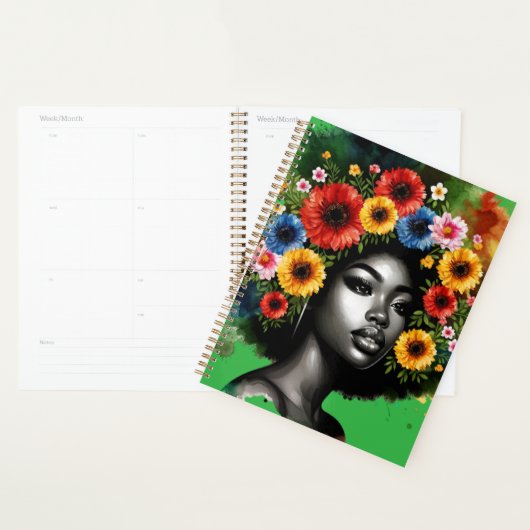 ブラッククイーンメラニンシスタ魔法ブラウンスキンガール プランナー手帳 (ディスプレー)