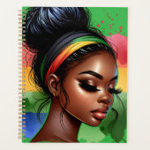 ブラッククイーンメラニンシスタ魔法ブラウンスキンガール プランナー手帳 (正面)