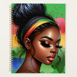 ブラッククイーンメラニンシスタ魔法ブラウンスキンガール プランナー手帳