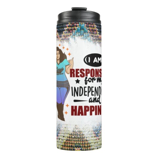 ブラッククイーンメラニンポピンシスタ肯定愛 タンブラー (正面)