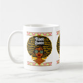 ブラッククイーンメラニン女性ジュネクセフシスタクイーンズ コーヒーマグカップ (左)