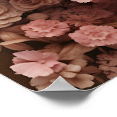 ブラッククイーンメラニン女性3Dフローラフラワーアフロ ポスター (角)