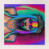 ブラッククイーンメラニンSistaアフリカ系アメリカ人女性 ジグソーパズル (横)