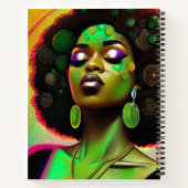 ブラッククイーンメラニンSistaアフリカ系アメリカ人女性 ノートブック (裏面)
