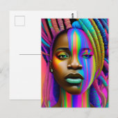 ブラッククイーンメラニンSistaアフリカ系アメリカ人女性 ポストカード (正面/裏面)