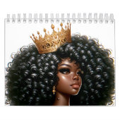 ブラッククイーンメラニンsista茶色の肌の女性 カレンダー (カバー)
