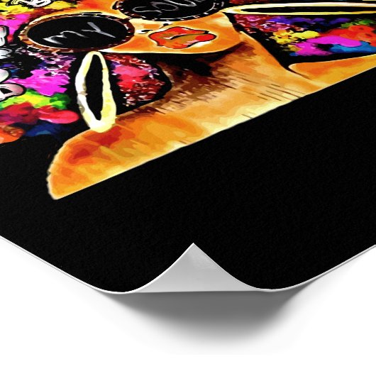 ブラッククイーンレトロアフロワーズメラニドーピングン ポスター (角)