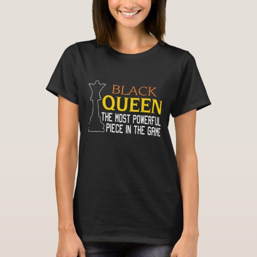 ブラッククイーン最も強力なチェスのアフリカ系アメリカ人H Tシャツ (正面)