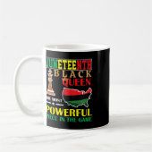 ブラッククイーン最も強力なチェスのアフリカ系アメリカJ コーヒーマグカップ (左)