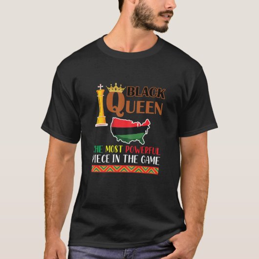 ブラッククイーン最も強力な黒い歴史月間 Tシャツ (正面)