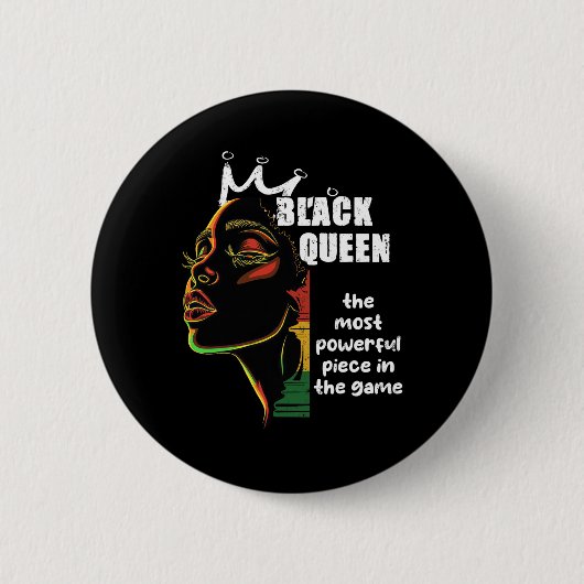ブラッククイーン最強チェス黒歴史モント 缶バッジ (正面)
