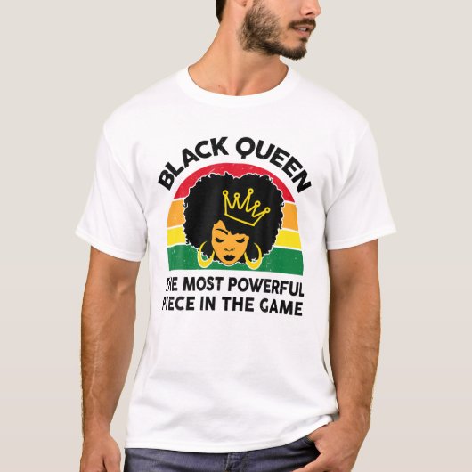 ブラッククイーン最強チェスS女性黒ホイスト Tシャツ (正面)