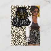 ブラッククイーン美しいファッションスクエアビジネスカード 名刺 (正面)