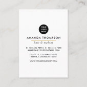 ブラッククイーン美しいファッションスクエアビジネスカード 名刺 (裏面)