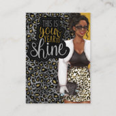 ブラッククイーン美しいファッションスクエアビジネスカード 名刺 (正面)