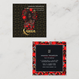 ブラッククイーン美しいファッション スクエア名刺