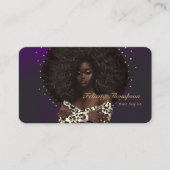 ブラッククイーン美しいファッションQRコード 名刺 (正面)