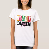 ブラッククイーン - 黒人の歴史月間 Tシャツ (正面)