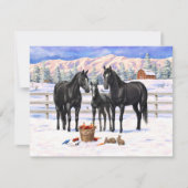 ブラッククオーターホースインスノー招待状 招待状 (正面)